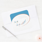 Eid, Spirals der Freude (Gerahmt) Quadratischer Aufkleber (Umschlag)