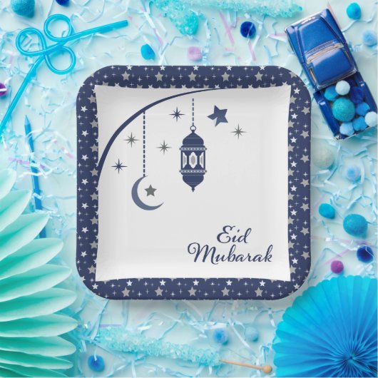 Eid Square Plate Pappteller (Party)