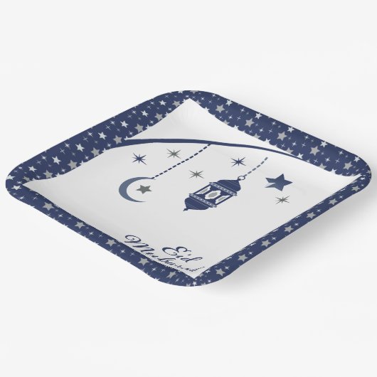 Eid Square Plate Pappteller (Gewinkelt)