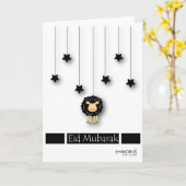 Eid ul Adha Mubarak - Cute Sheep Karte (Gelbe Blume)