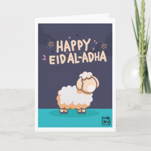 Eid ul Adha Mubarak - Süßes Schaf Karte (Vorderseite)