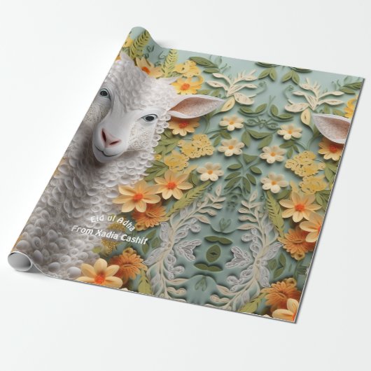 Eid ul Adha Sheep Wrapping Paper Geschenkpapier (Ungerollt)