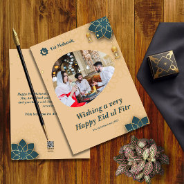 Eid ul Fitr Family Foto Eid Mubarak Feiertagskarte