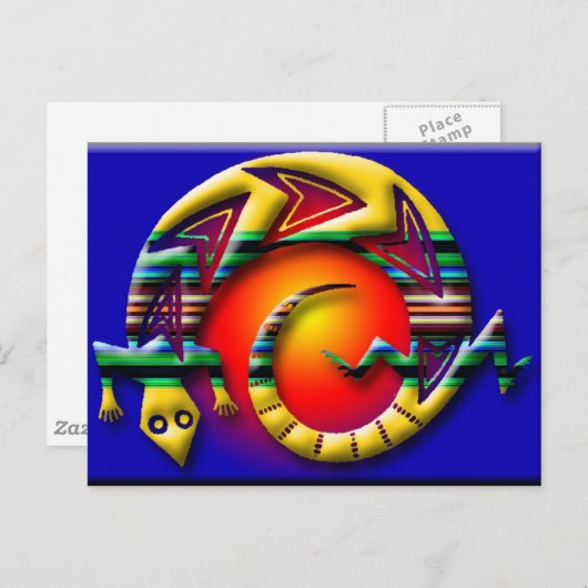 Eidechse3 Postkarte (Vorne/Hinten)