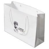 Eidechse auf einer Niederlassung Große Geschenktüte (Rückseite Schrägansicht)