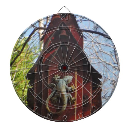 Eidechse aus abgetragenem Holz Dartscheibe (vorne)