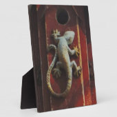 Eidechse aus abgetragenem Holz Fotoplatte (Seite)