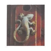 Eidechse aus abgetragenem Holz Notizblock (Vorderseite)