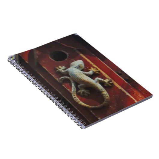 Eidechse aus abgetragenem Holz Notizblock (Rechte Seite)