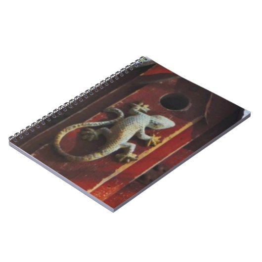 Eidechse aus abgetragenem Holz Notizblock (Linke Seite)