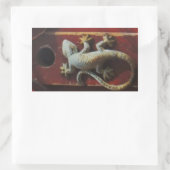 Eidechse aus abgetragenem Holz Rechteckiger Aufkleber (Tasche)