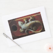 Eidechse aus abgetragenem Holz Rechteckiger Aufkleber (Umschlag)