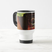 Eidechse aus abgetragenem Holz Reisebecher (Vorderseite Links)