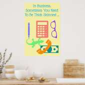 Eidechse bei der Arbeit Poster (Küche)