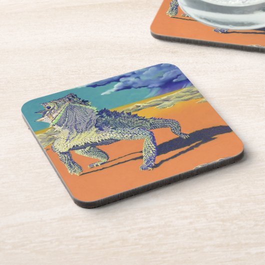 Eidechse, gehörnte Kröte Texas Untersetzer (Linke Seite)