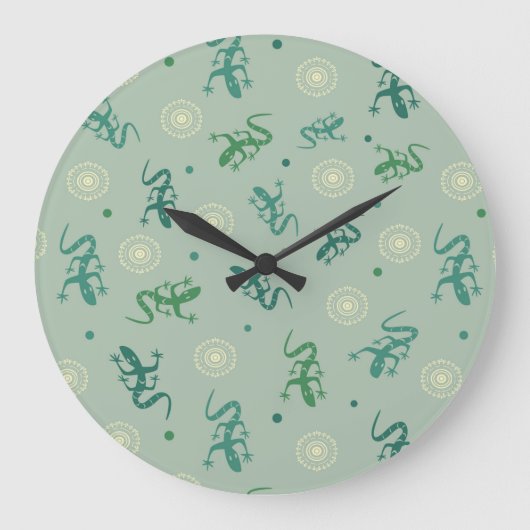 Eidechse Große Wanduhr (Vorderseite)