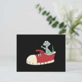 Eidechse im Sneaker Postkarte (Stehend Vorderseite)