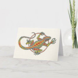 Eidechse Notecard "Damen-Luck" Karte