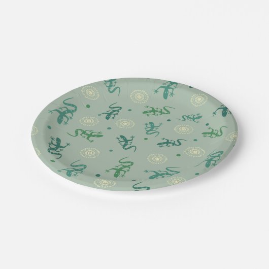 Eidechse Pappteller (Schrägansicht)