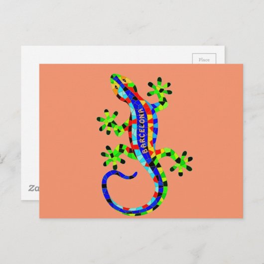 Eidechse Postkarte (Vorne/Hinten)