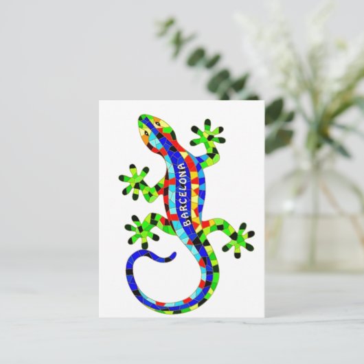 Eidechse Postkarte (Stehend Vorderseite)