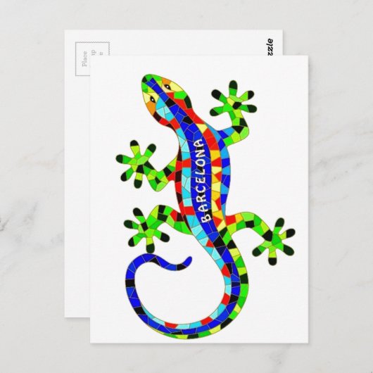 Eidechse Postkarte (Vorne/Hinten)