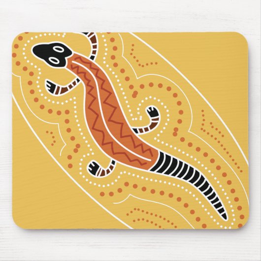 Eidechse punktierter Entwurf Mousepad (Vorne)