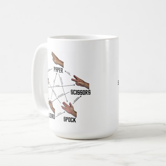 Eidechse-Spock ordnet Tasse an (Vorderseite Links)