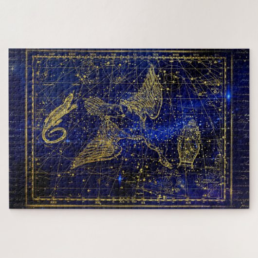 Eidechse und Schwan Sternbild Rätsel Puzzle (Horizontal)