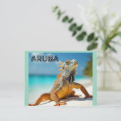 Eidechsen am Strand von Aruba Feiertagspostkarte (Stehend Vorderseite)