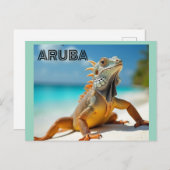 Eidechsen am Strand von Aruba Feiertagspostkarte (Vorne/Hinten)