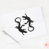 Eidechsen-Aufkleber-coole Retro Runder Aufkleber (Umschlag)