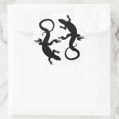 Eidechsen-Aufkleber-coole Retro Runder Aufkleber (Tasche)