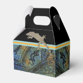 Eidechsen-Batik Geschenkschachtel (Rückseite)