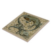 Eidechsen, Entwurf für eine Fliese (w/c auf (Seite)