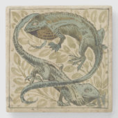 Eidechsen, Entwurf für eine Fliese (w/c auf Steinuntersetzer (Vorderseite)