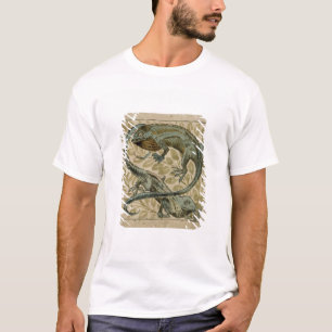 Eidechsen, Entwurf für eine Fliese (w/c auf T-Shirt
