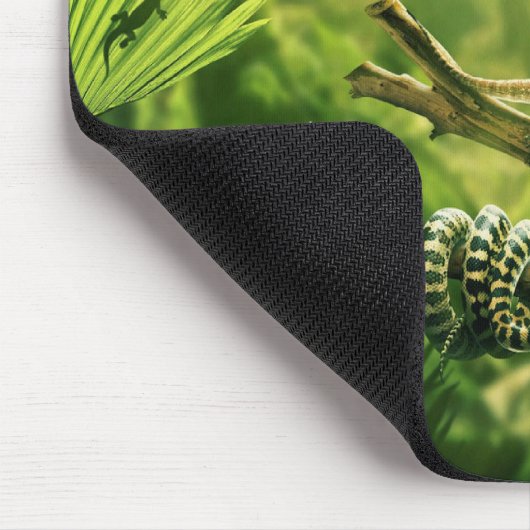Eidechsen-Frosch-Dschungel-Reptil-Landschaft Mousepad (Ecke)