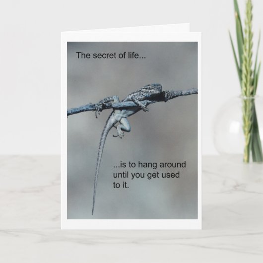 Eidechsen-Geburtstags-Karte Karte (Vorderseite)