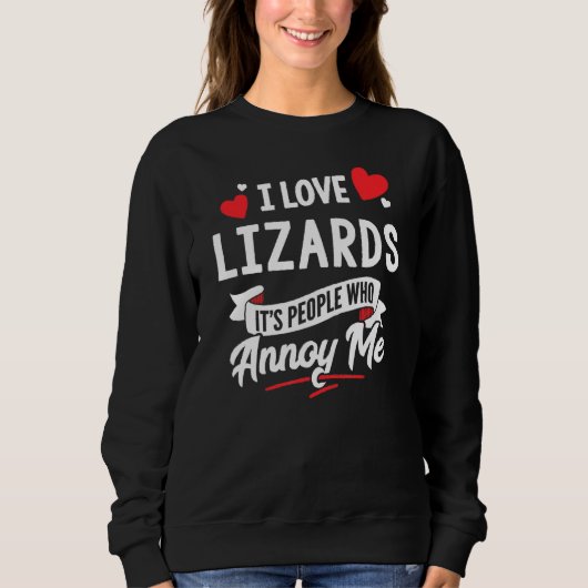 Eidechsen - I Liebe Lizards Sweatshirt (Vorderseite)
