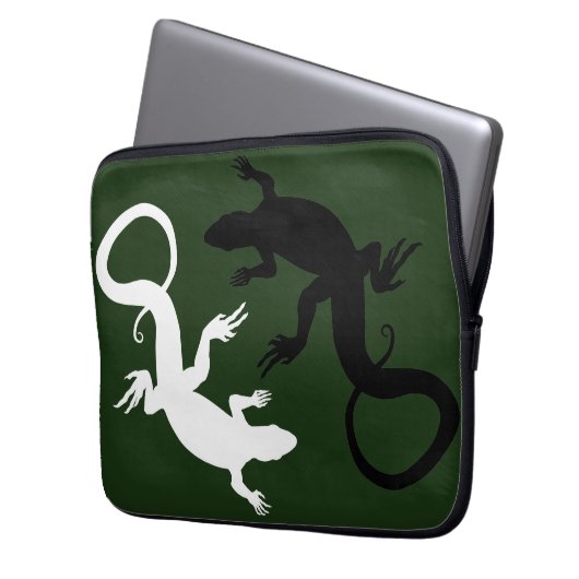 Eidechsen-Laptop-Hülsen-Reptil-Tiertablette-Hüllen Laptopschutzhülle (Vorderseite Links)