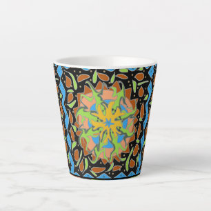 Eidechsen-Mandala Milchtasse