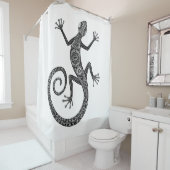 Eidechsen-oder Salamander-Gekritzel Duschvorhang (Beispiel)