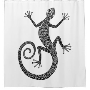 Eidechsen-oder Salamander-Gekritzel Duschvorhang