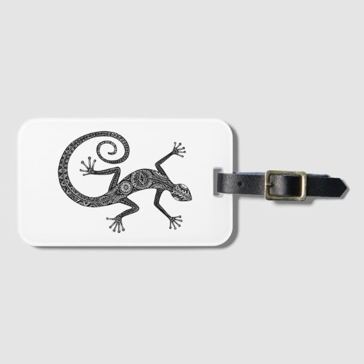 Eidechsen-oder Salamander-Gekritzel Gepäckanhänger (Vorderseite (Horizontal))