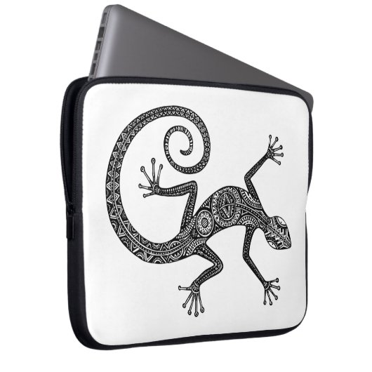 Eidechsen-oder Salamander-Gekritzel Laptopschutzhülle (Vorne Rechts)