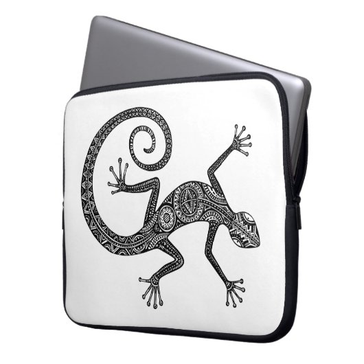 Eidechsen-oder Salamander-Gekritzel Laptopschutzhülle (Vorderseite Links)