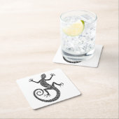 Eidechsen-oder Salamander-Gekritzel Rechteckiger Pappuntersetzer (Vor Ort)