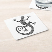 Eidechsen-oder Salamander-Gekritzel Rechteckiger Pappuntersetzer (angewinkelt)