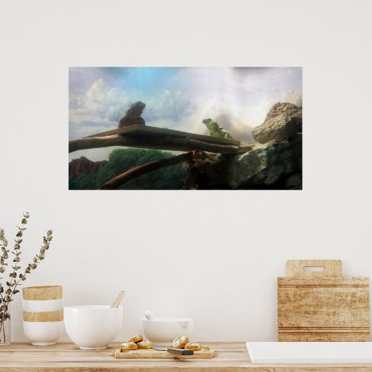 Eidechsen sehen vor Poster / Print (Küche)